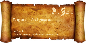 Magosi Zsigmond névjegykártya